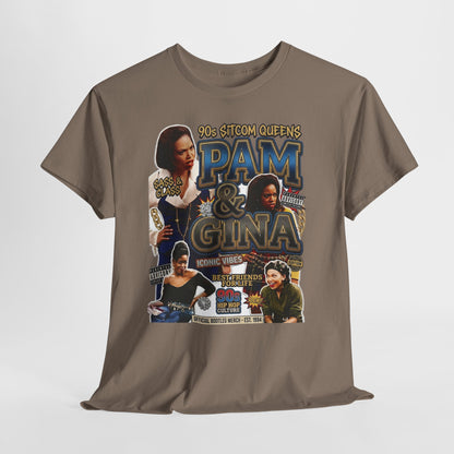 Pam & Gina Throwback Collage T-Shirt — 90s TV Queens Graphic Tee