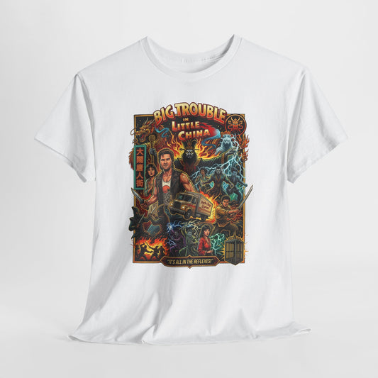 Big Trouble Little China Movie Poster T-Shirt — Retro 80s Action Graphic Tee