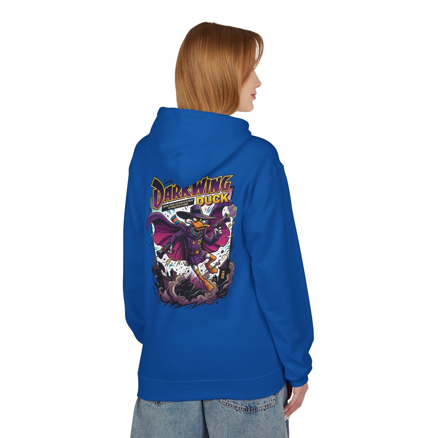 Retro Darkwing Duck Graphic Hoodie | 90s Cartoon Nostalgia