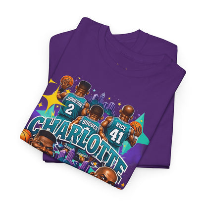 Charlotte Hornets Basketball T-Shirt — Team Player Caricature Tee