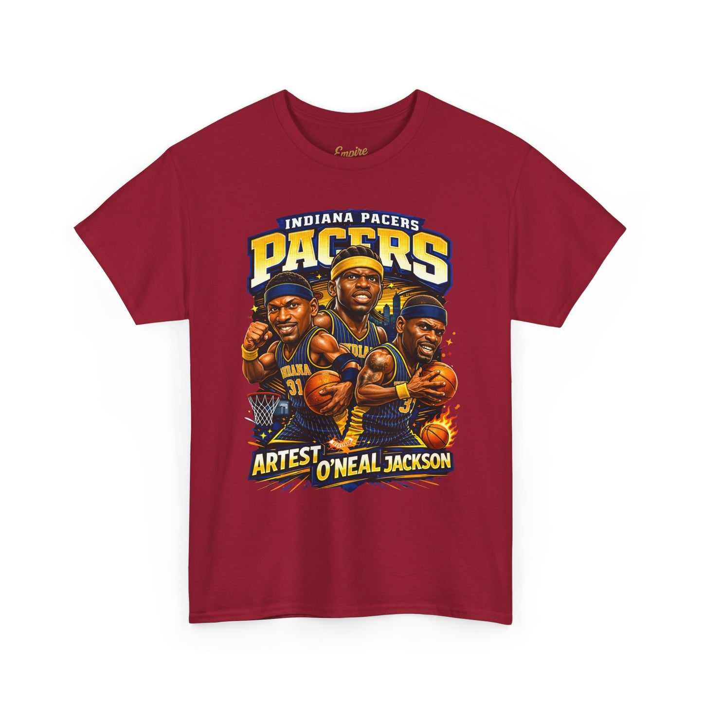 Indiana Pacers Vintage Players Graphic Tee — "Pacers" O'Neal & Jackson Tribute