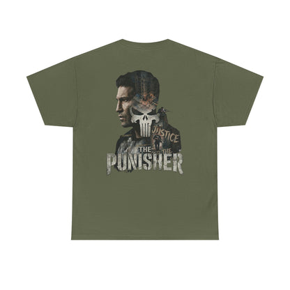 Punisher Graphic Tee — Skull Logo Front & The Punisher Portrait Back