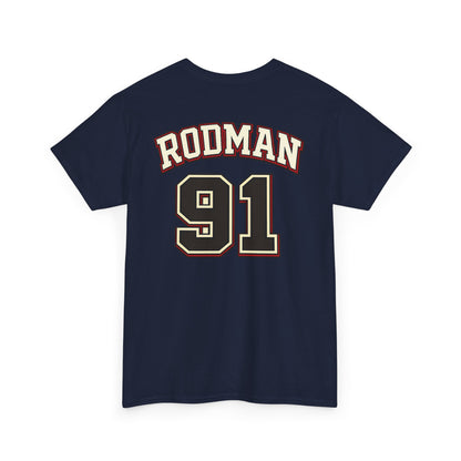 Dennis Rodman 91 Basketball T-Shirt — Vintage Chicago Bulls Jersey Tee