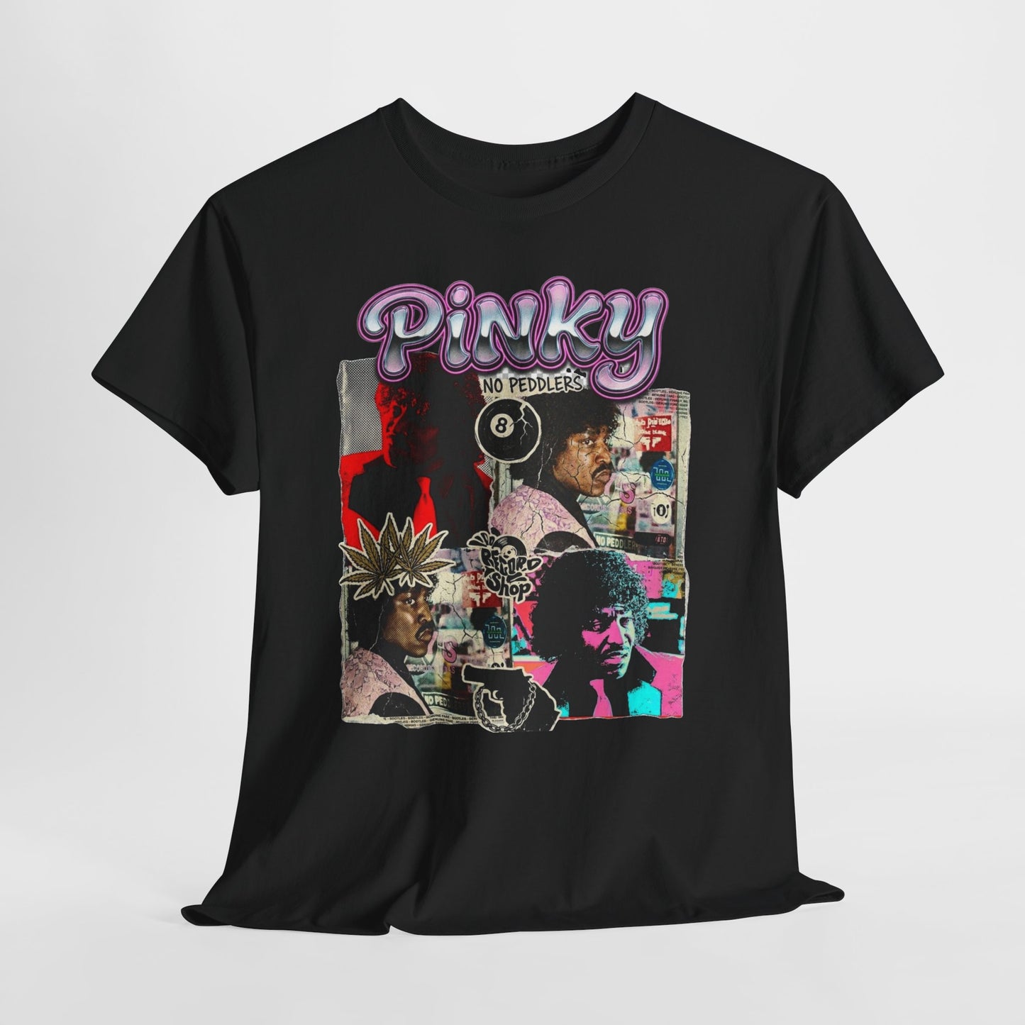 Pinky Retro Collage T-Shirt — Vintage Pop Art Movie Tee