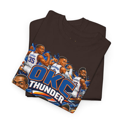 OKC Thunder Caricature Basketball T-Shirt — Team Players Graphic Tee