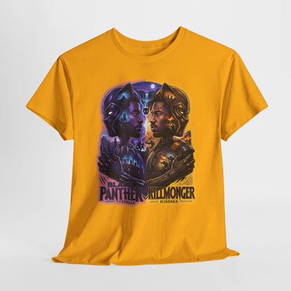 Black Panther vs Killmonger Graphic Tee — Retro Superhero Movie Poster T-Shirt