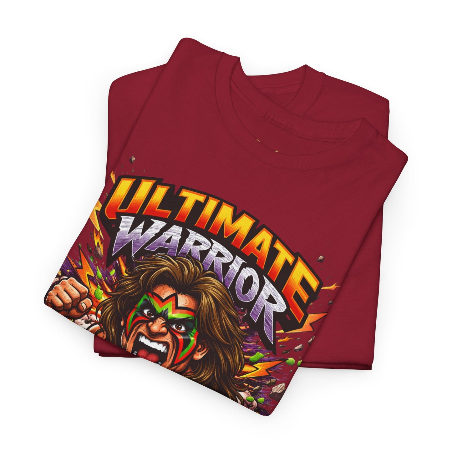 Ultimate Warrior Graphic Tee — Retro Wrestling Mascot T-Shirt