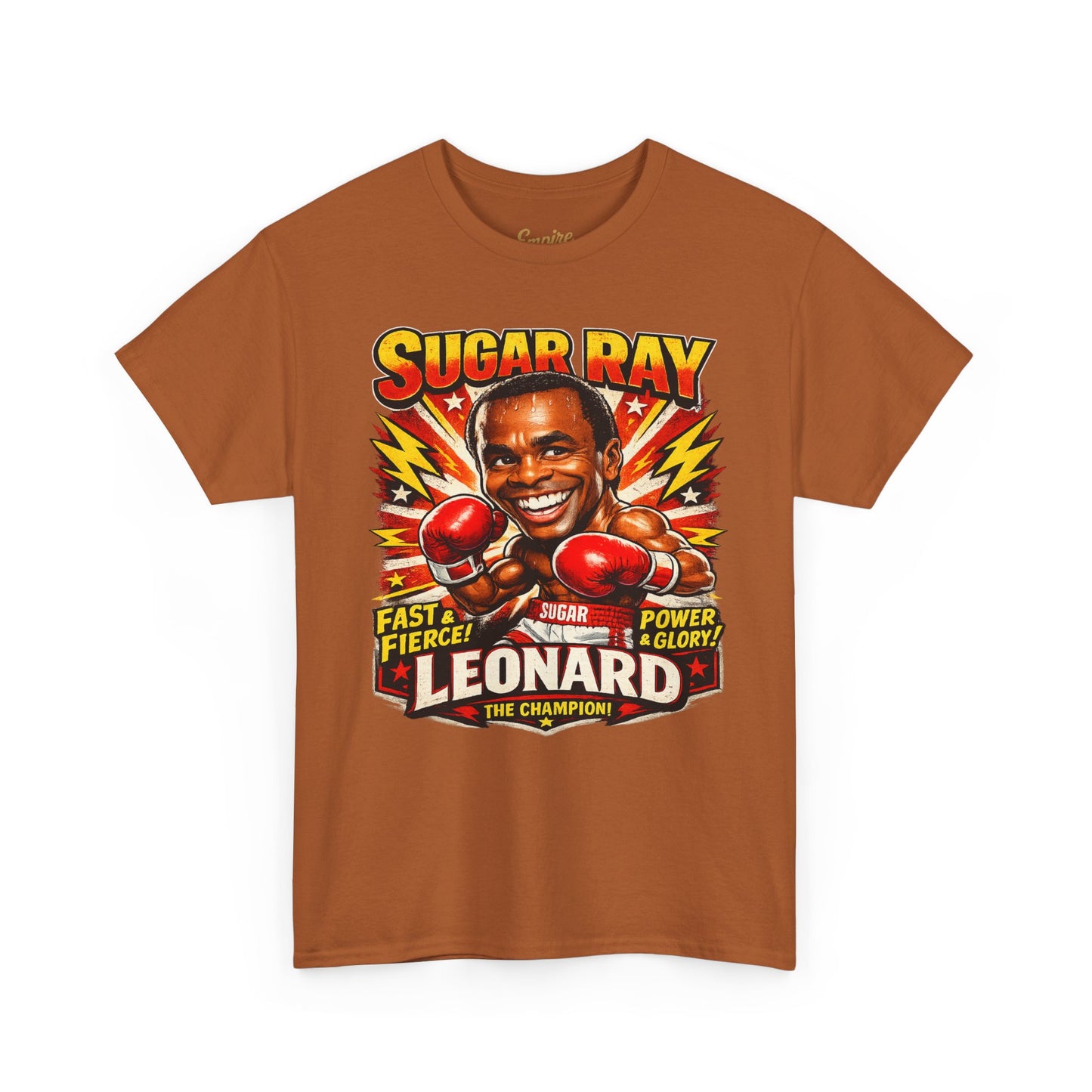 Vintage Boxing Champion Tee – “Sugar Ray Leonard” Graphic Shirt
