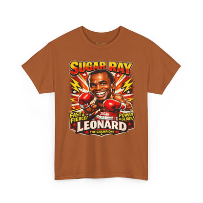 Vintage Boxing Champion Tee – “Sugar Ray Leonard” Graphic Shirt