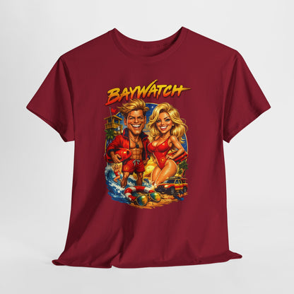 Baywatch Retro Beach T-Shirt — Vintage Lifeguard Graphic Tee
