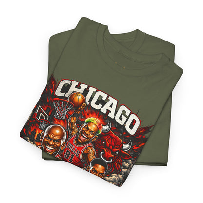 Chicago Bulls Retro Players Graphic Tee — Vintage Basketball Team Shirt