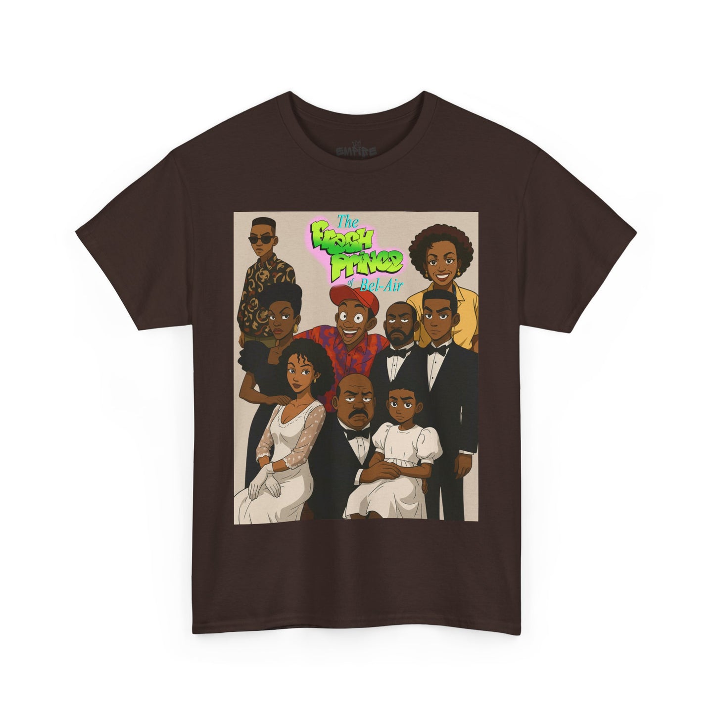 The Fresh Prince Unisex Heavy Cotton Tee - Nostalgic Cartoon Graphic Shirt