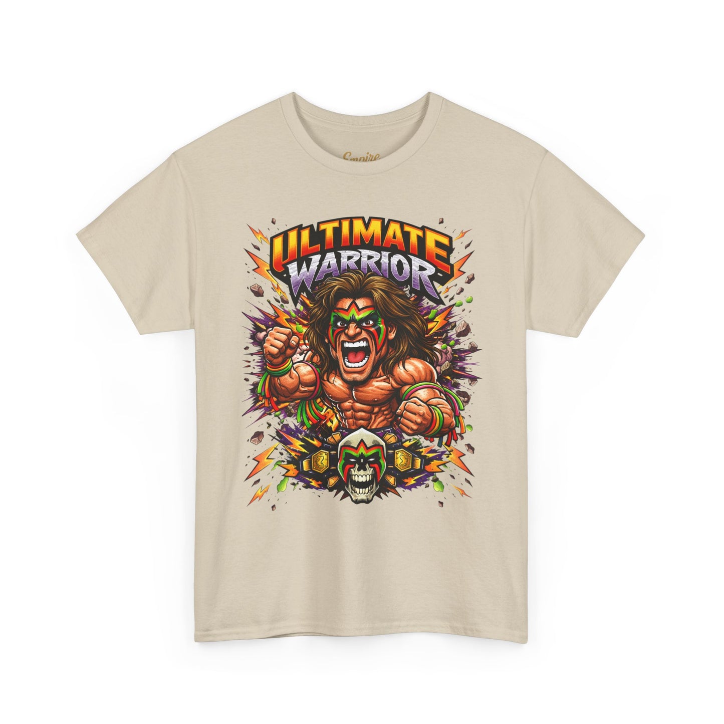 Ultimate Warrior Graphic Tee — Retro Wrestling Mascot T-Shirt