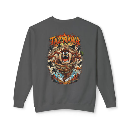 Taz Mania Crewneck Sweatshirt – Retro Cartoon Graphic Pullover