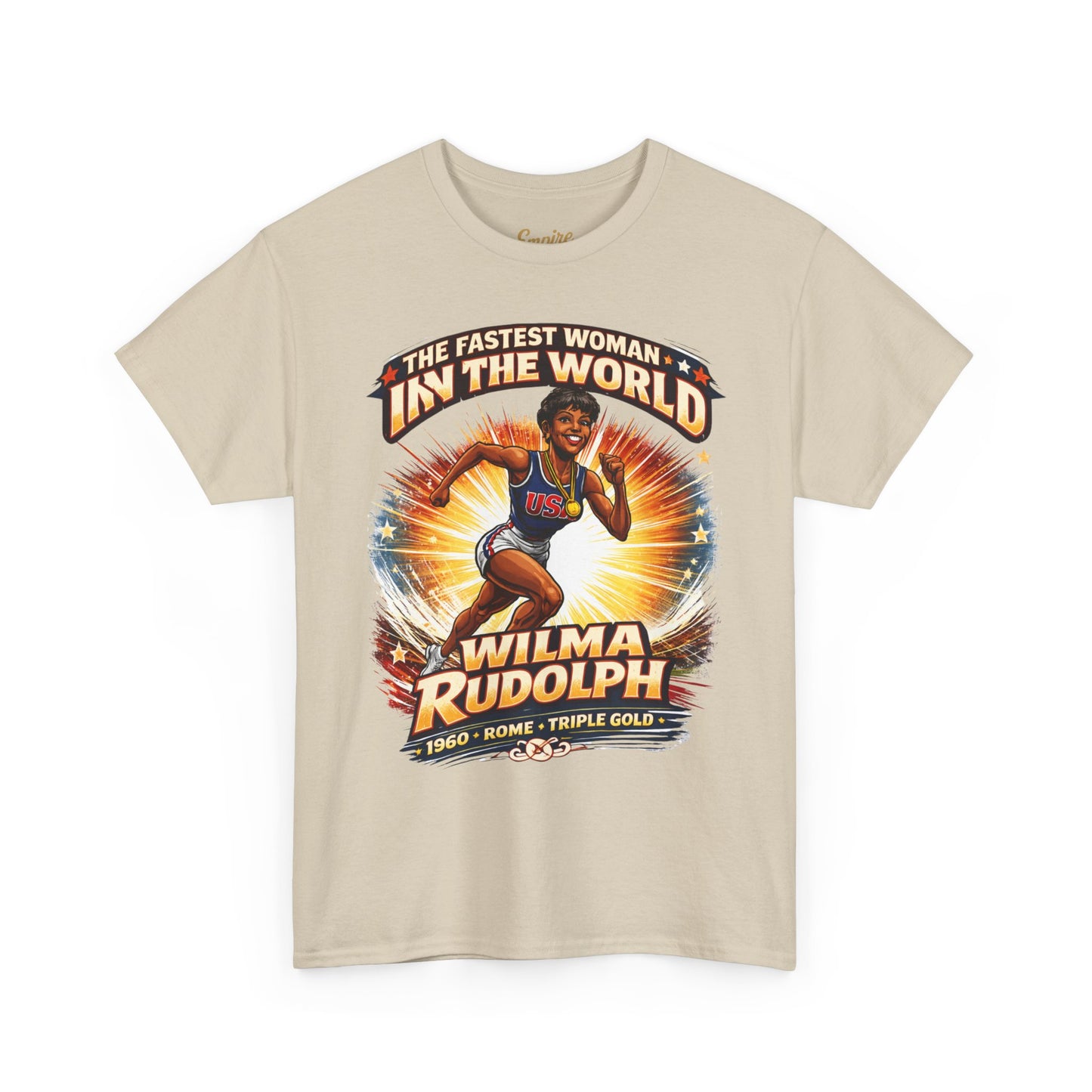 Wilma Rudolph “The Fastest Woman in the World” Graphic Tee – 1960 Rome Triple Gold Olympic Tribute Shirt