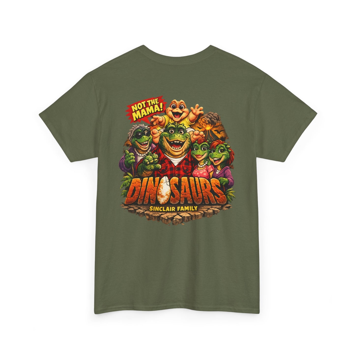 Dinosaurs Family Graphic Tee — 'Not the Mama' Retro Dino T-Shirt