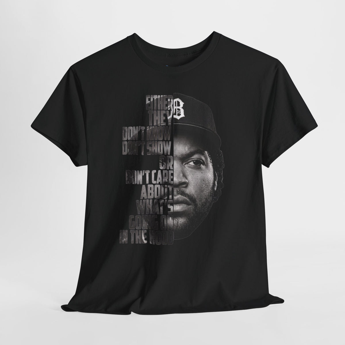 Boyz N The Hood Doughboy Half-Face Portrait with Bold Typography "Either They Don’t Know/Don’t Show"