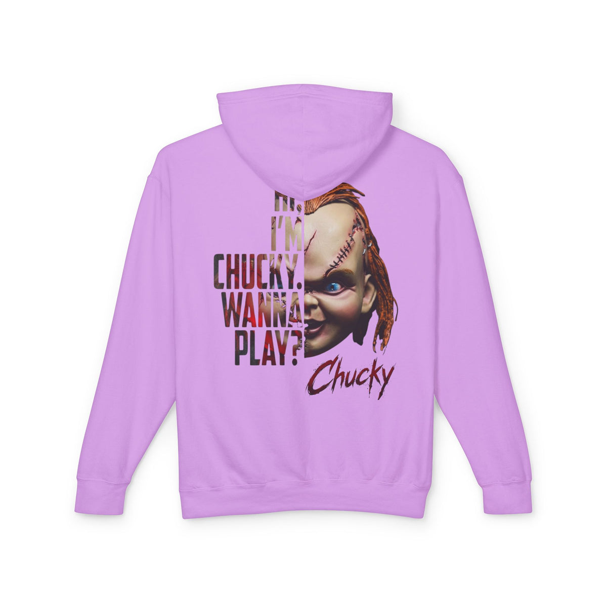 Chucky Hoodie - "Hi, I'm Chucky. Wanna Play?" Horror Movie Pullover