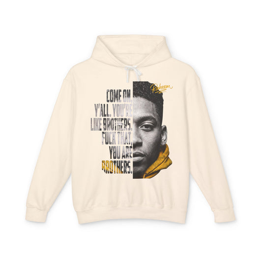Raheem "Juice" Quote Hoodie – 'Come On Y'all You're Like Brothers' Graphic Hoodie