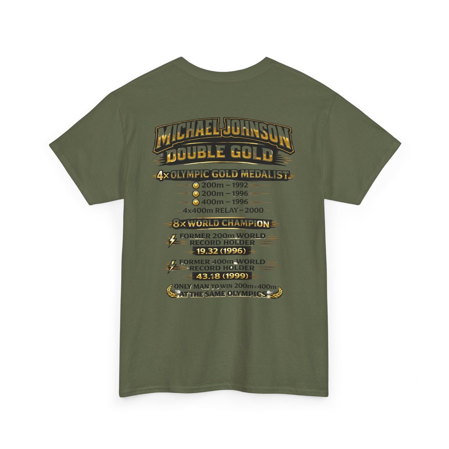 Michael Johnson 'Double Gold' Olympic Track Tribute Tee