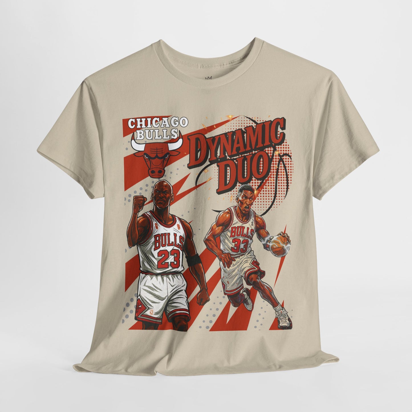 Chicago Bulls Dynamic Duo Tee, Unisex Basketball Shirt, Sports Fan Apparel, Gifts for NBA Lovers, Retro Sportswear