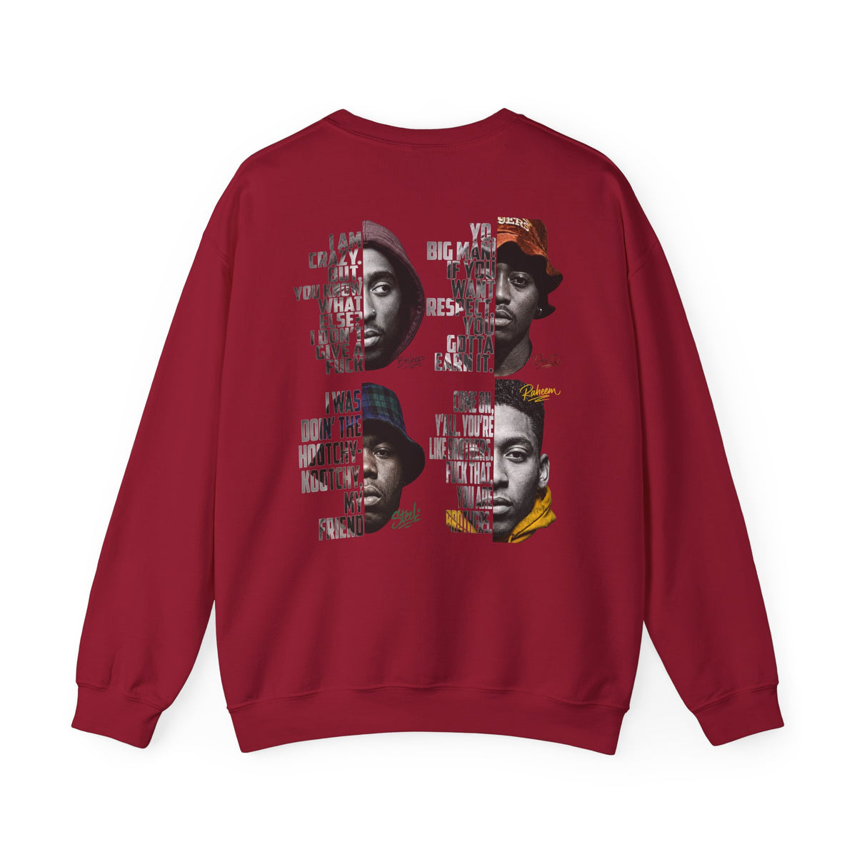 Wrecking Crew "Juice" Crewneck Sweatshirt — Vintage Movie Portraits with Lyrics