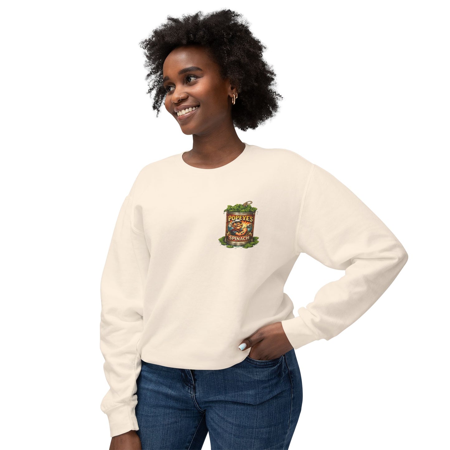 Popeye Graphic Crewneck Sweatshirt — "I Yam What I Yam" Vintage Sailor Tee