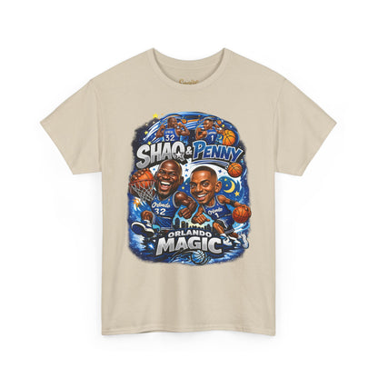 Orlando Magic Basketball Tee — Shaq & Penny Retro Cartoon Design