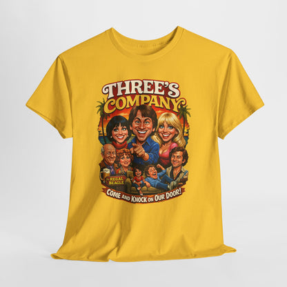 Three's Company Vintage TV Tee — Retro Sitcom Graphic T-Shirt