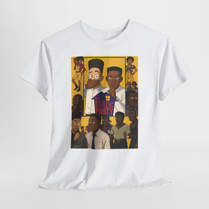 Party House Retro Unisex Heavy Cotton Tee | Vintage Vibe, Casual Wear, Party Shirt, Gift for Friends, Retro Fashion, Unisex T-Shirt