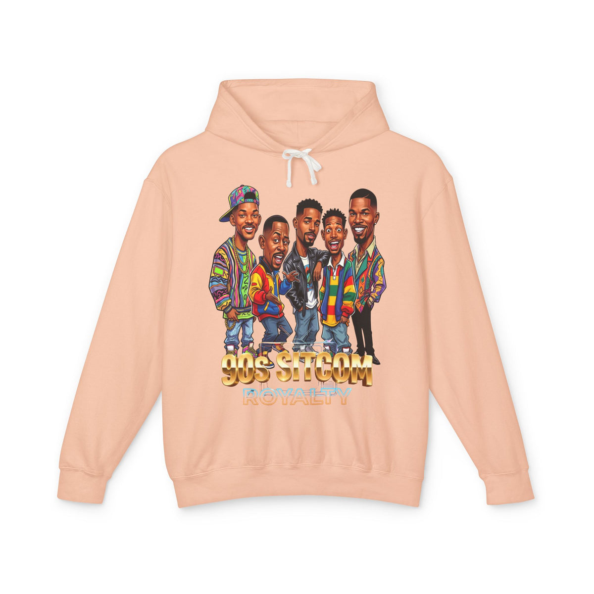 90s Sitcom Tribute Hoodie — Cartoon Cast Graphic Pullover