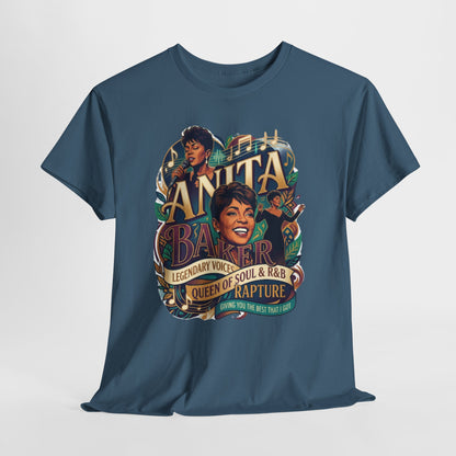 Anita Baker Tribute T-Shirt — Queen of Soul & R&B Vintage Portrait Tee