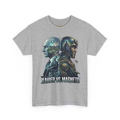 Xavier vs Magneto Graphic Tee — Retro Comic Mutant Showdown T-Shirt