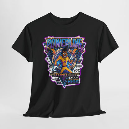 Powerline '95 Tour Graphic Tee — Retro 90s Music Band Shirt