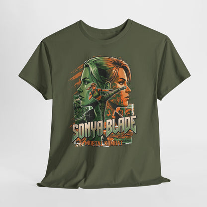 Sonya Blade Retro Fighter T-Shirt — Mortal Kombat Inspired Graphic Tee