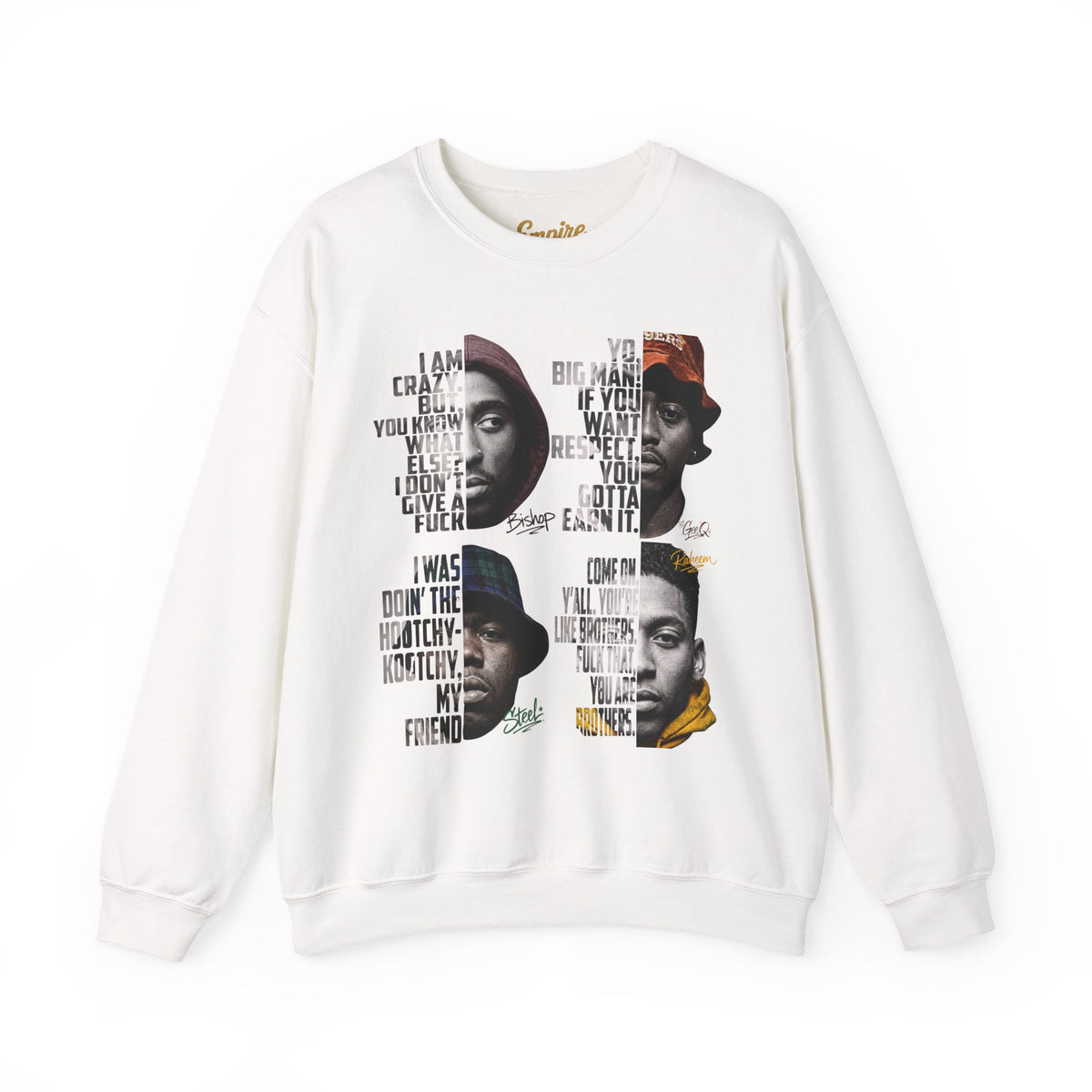 Wrecking Crew "Juice" Movie Legends Crewneck Sweatshirt — Collage Portraits & Lyrics