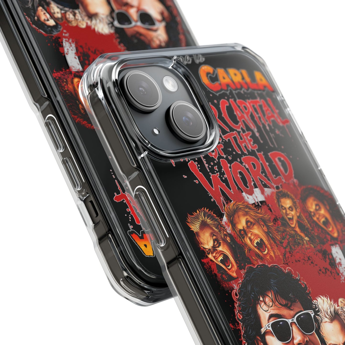 The Lost Boys Clear Magnetic Phone Case – Retro Vampire Movie Collage