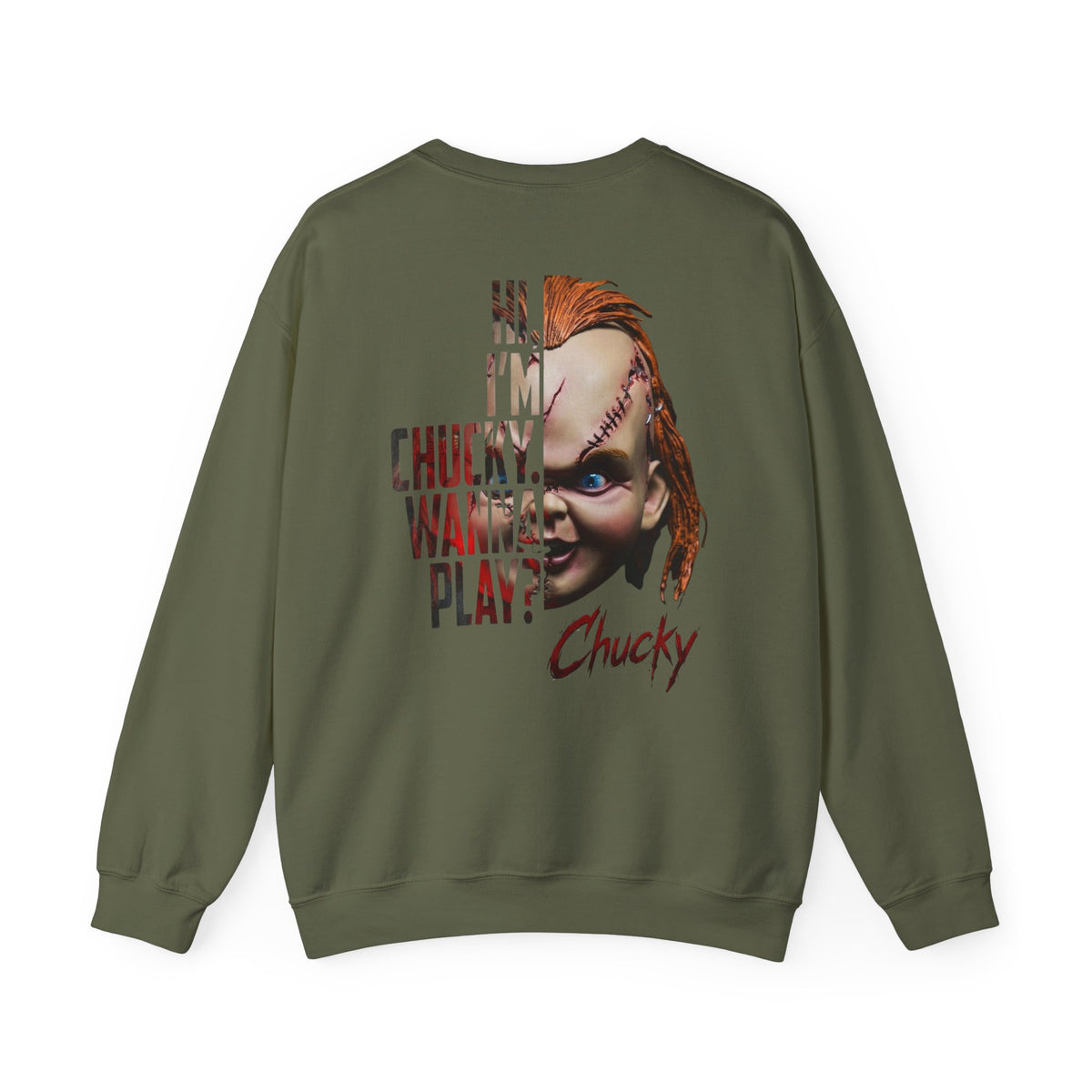 Chucky Horror Movie Graphic Crewneck Sweatshirt