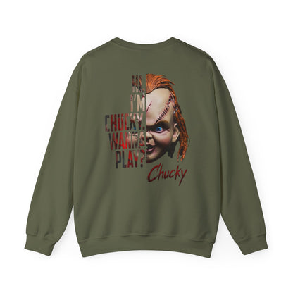 Chucky Horror Movie Graphic Crewneck Sweatshirt
