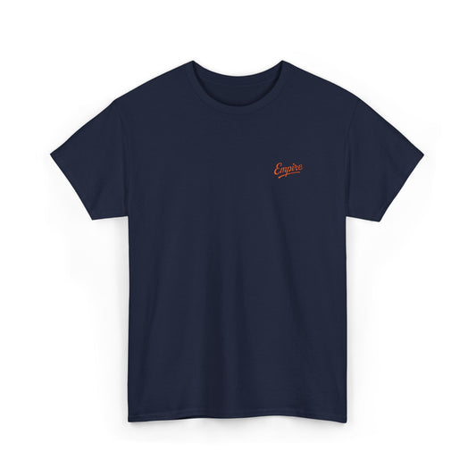 Signature Embroidered Empire Orange Chest Logo T-Shirt
