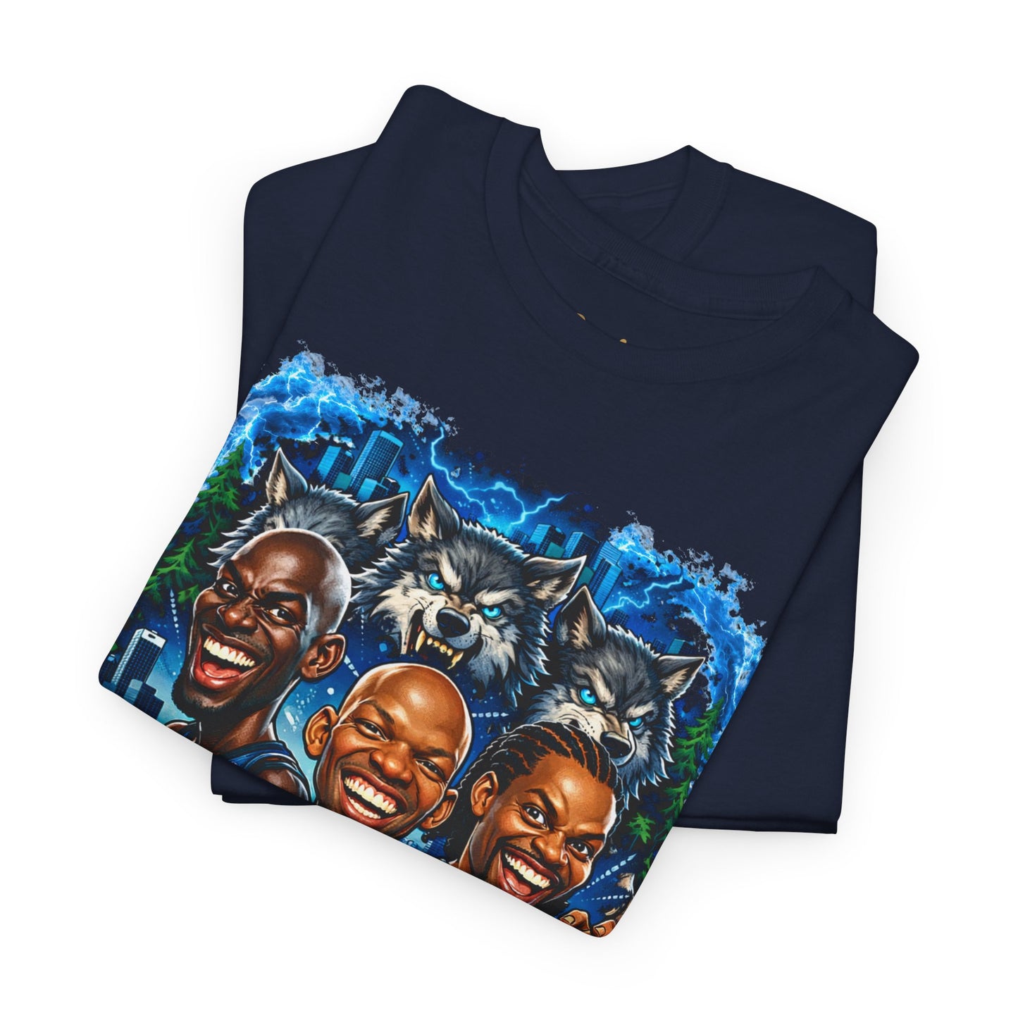 Timberwolves Legends T‑Shirt — Garnett, Cassell & Sprewell Retro Basketball Tee