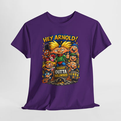 Hey Arnold! Cartoon Graphic Tee — "Straight Outta Hillwood" Nostalgia Shirt