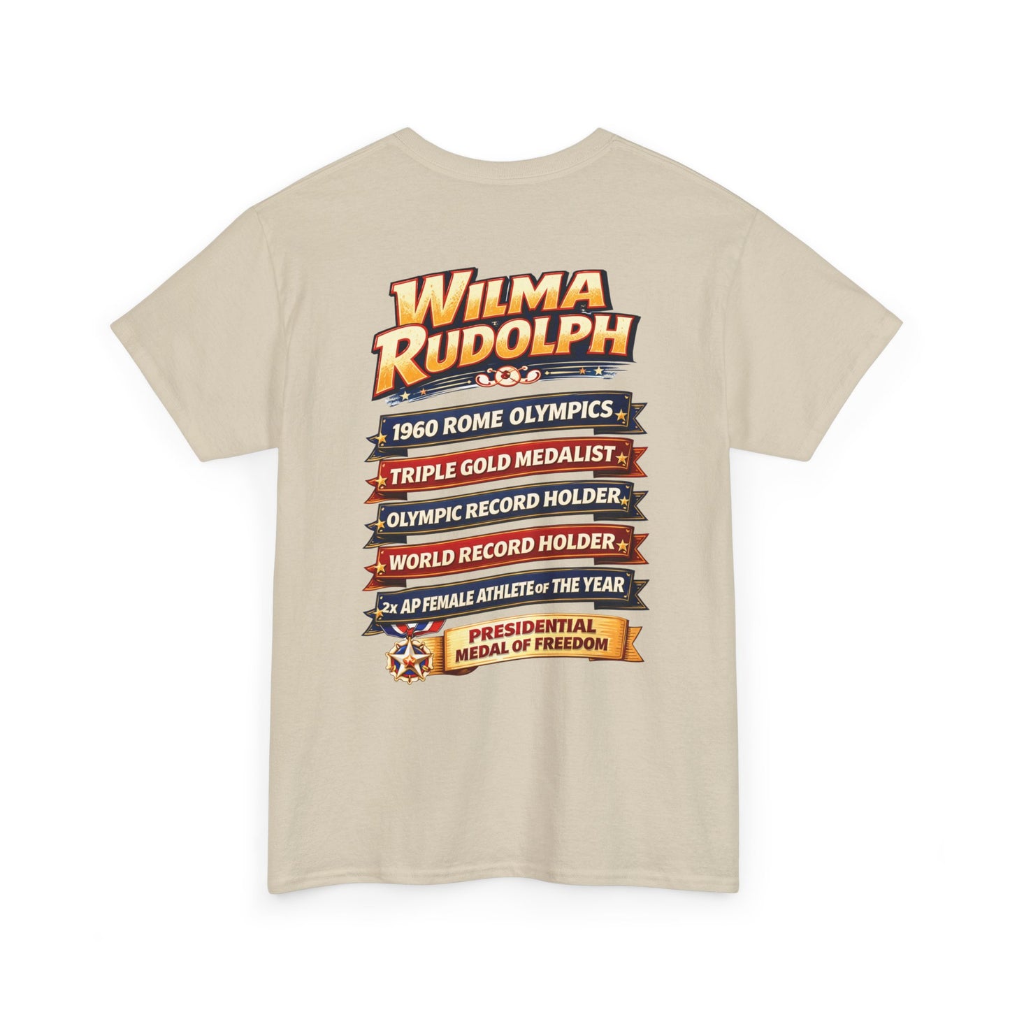 Wilma Rudolph “The Fastest Woman in the World” Graphic Tee – 1960 Rome Triple Gold Olympic Tribute Shirt