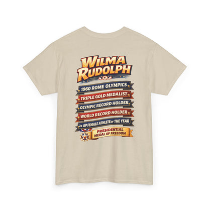 Wilma Rudolph “The Fastest Woman in the World” Graphic Tee – 1960 Rome Triple Gold Olympic Tribute Shirt