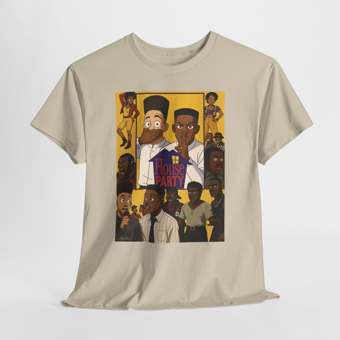 Party House Retro Unisex Heavy Cotton Tee | Vintage Vibe, Casual Wear, Party Shirt, Gift for Friends, Retro Fashion, Unisex T-Shirt