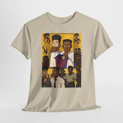 Party House Retro Unisex Heavy Cotton Tee | Vintage Vibe, Casual Wear, Party Shirt, Gift for Friends, Retro Fashion, Unisex T-Shirt