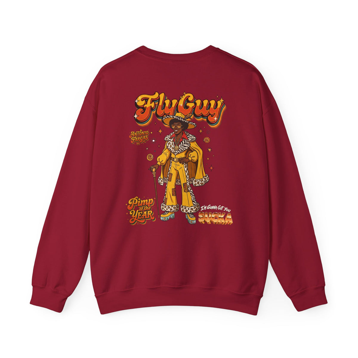 Fly Guy "Pimp Of The Year" Vintage Streetwear Crewneck Sweatshirt