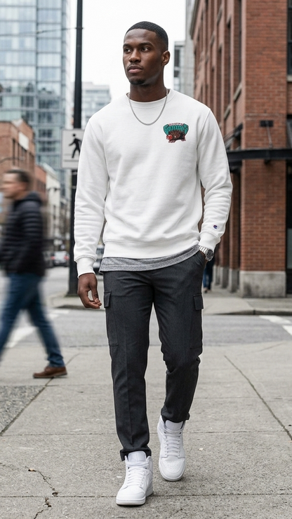 Grizzlies Big Country Crewneck Sweatshirt — Retro Basketball Mascot Tee