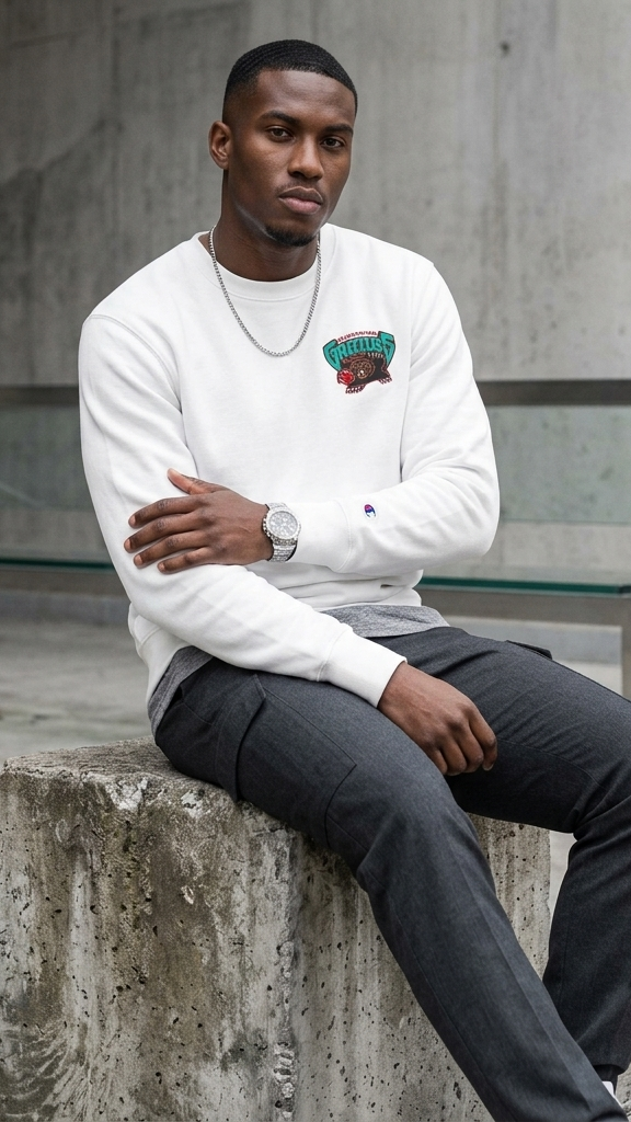 Grizzlies Big Country Crewneck Sweatshirt — Retro Basketball Mascot Tee
