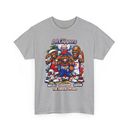LA Clippers Cartoon Roster Tee — "The Knuckleheads" Team Graphic T-Shirt